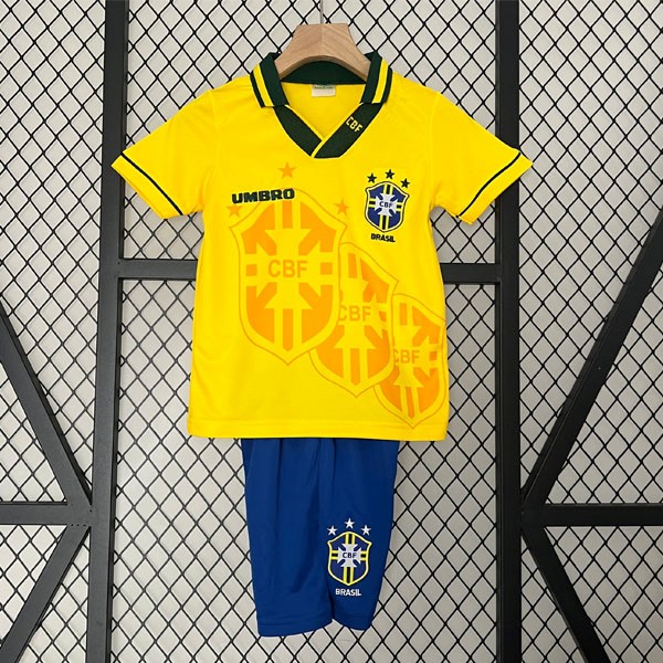 Camiseta Brasil 1ª Retro Niño 1993 1994